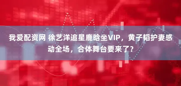 我爱配资网 徐艺洋追星鹿晗坐VIP，黄子韬护妻感动全场，合体舞台要来了？