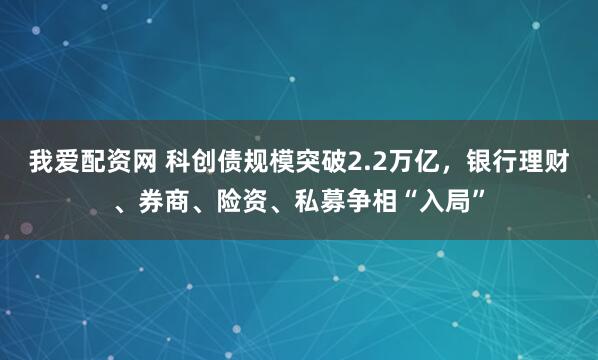 我爱配资网 科创债规模突破2.2万亿，银行理财、券商、险资、私募争相“入局”